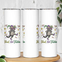 Mardi Gras Raccoon Skinny Tumbler Feral And Festive