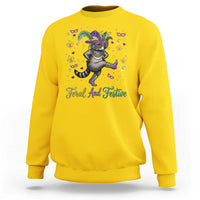 Mardi Gras Raccoon Sweatshirt Feral And Festive