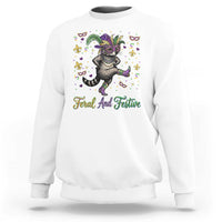 Mardi Gras Raccoon Sweatshirt Feral And Festive