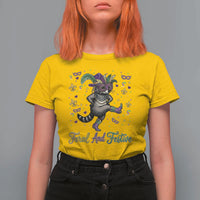Mardi Gras Raccoon T Shirt For Women Feral And Festive