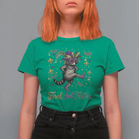 Mardi Gras Raccoon T Shirt For Women Feral And Festive