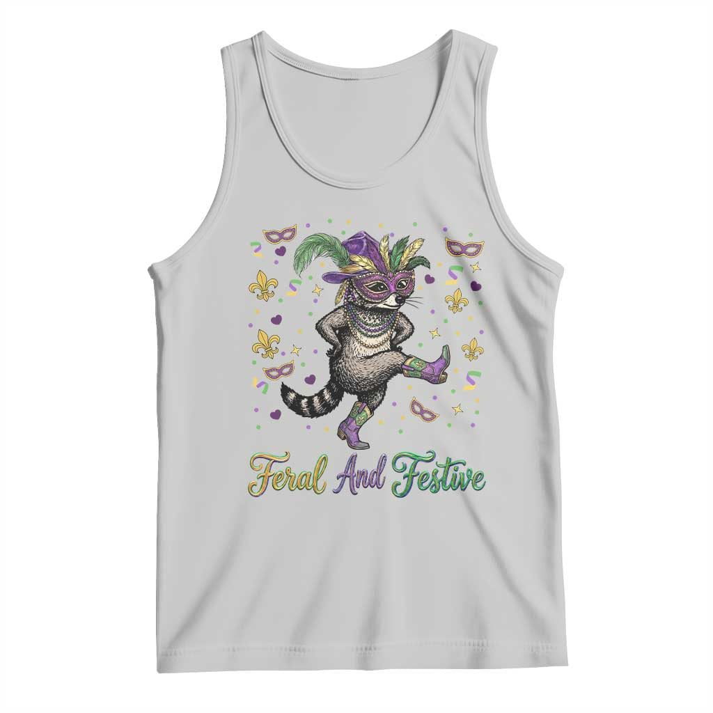 Mardi Gras Raccoon Tank Top Feral And Festive
