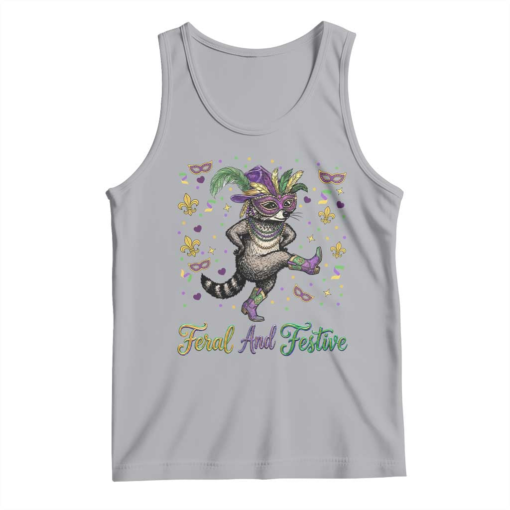 Mardi Gras Raccoon Tank Top Feral And Festive