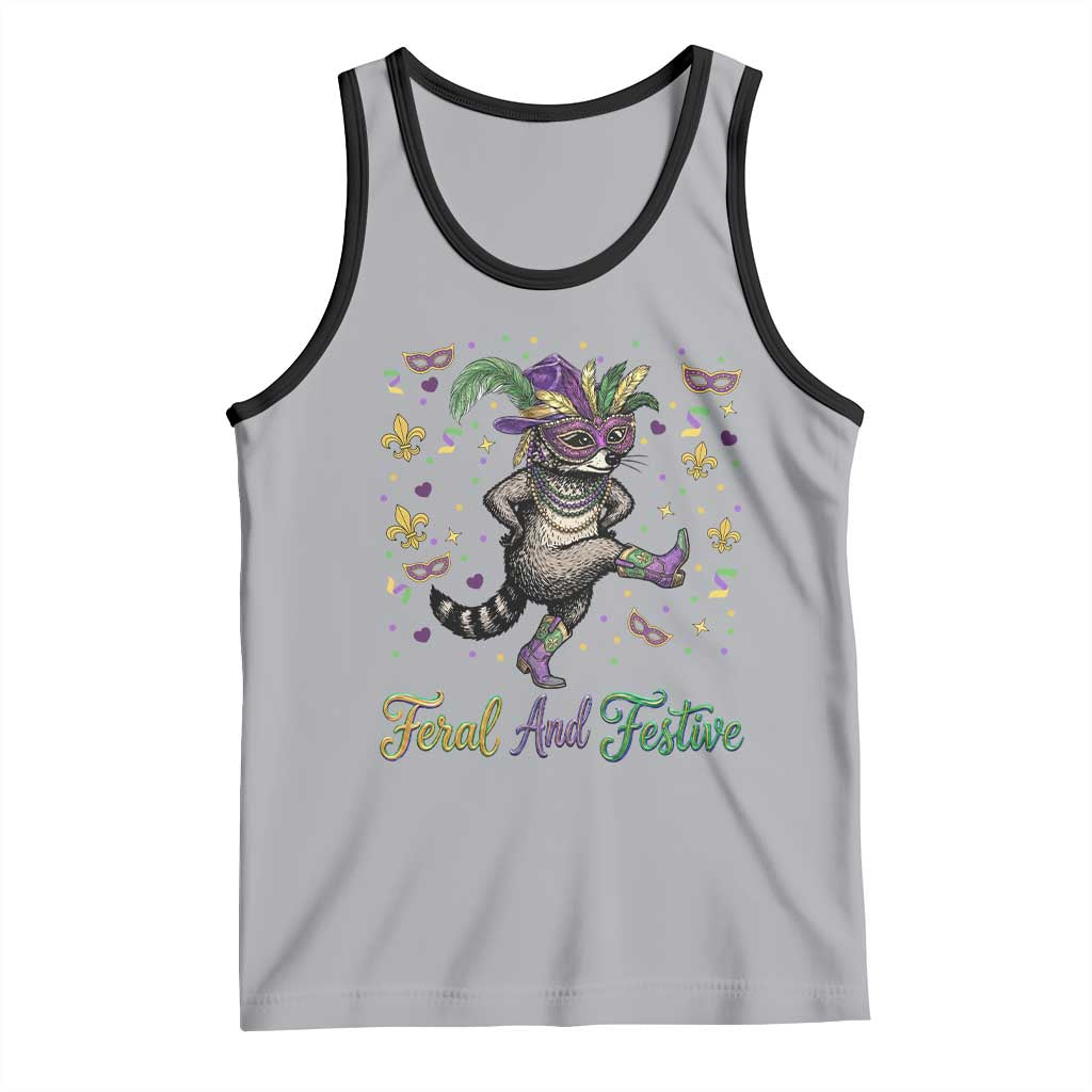 Mardi Gras Raccoon Tank Top Feral And Festive