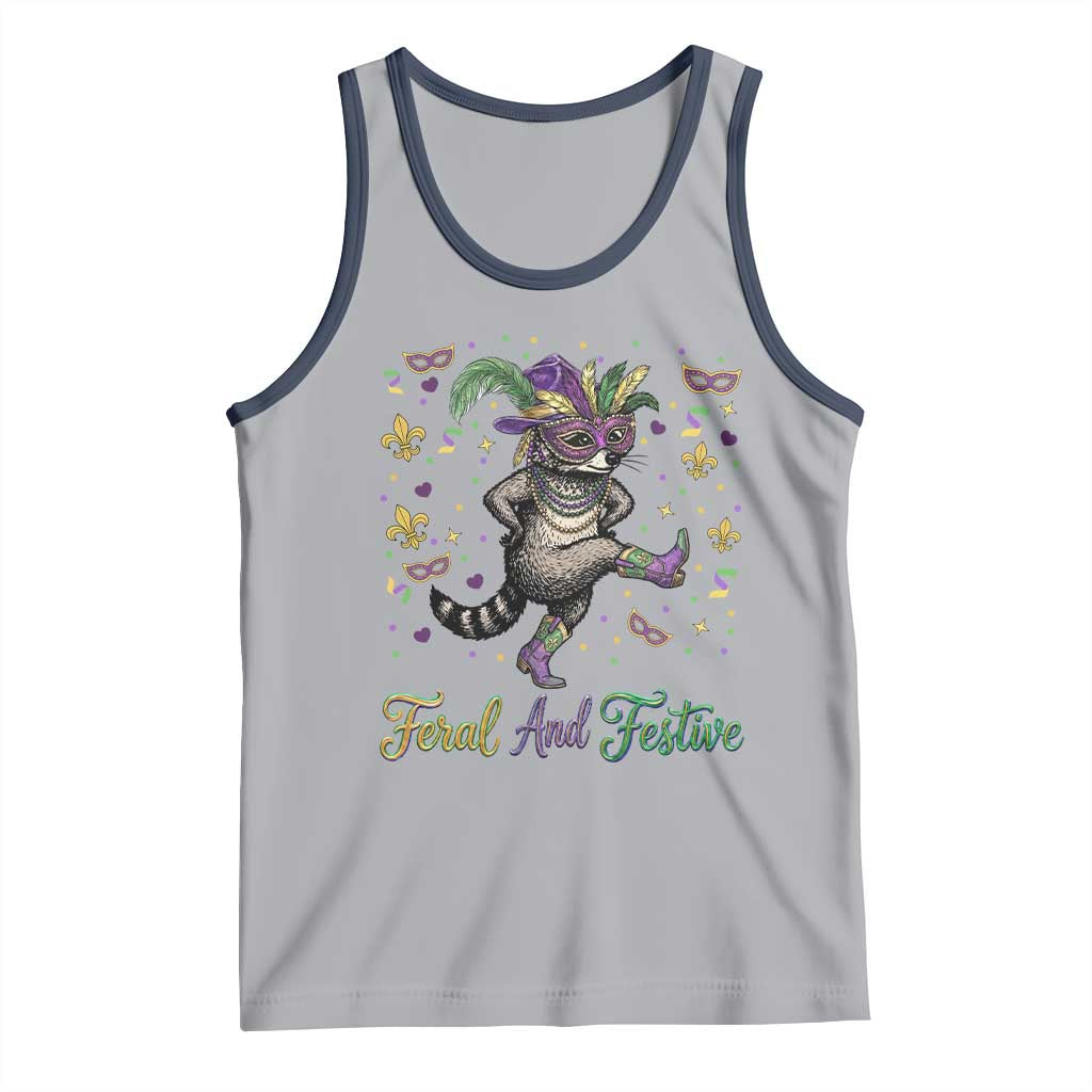 Mardi Gras Raccoon Tank Top Feral And Festive
