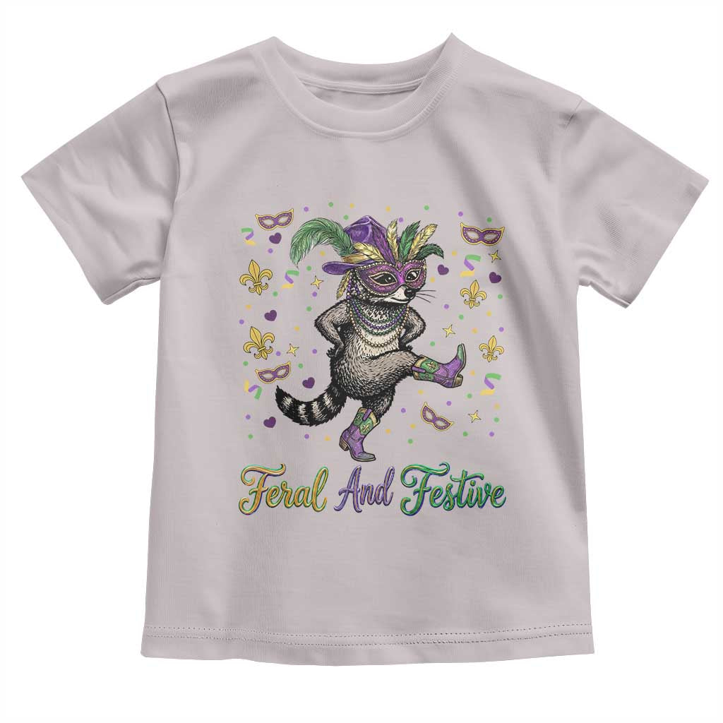 Mardi Gras Raccoon Toddler T Shirt Feral And Festive
