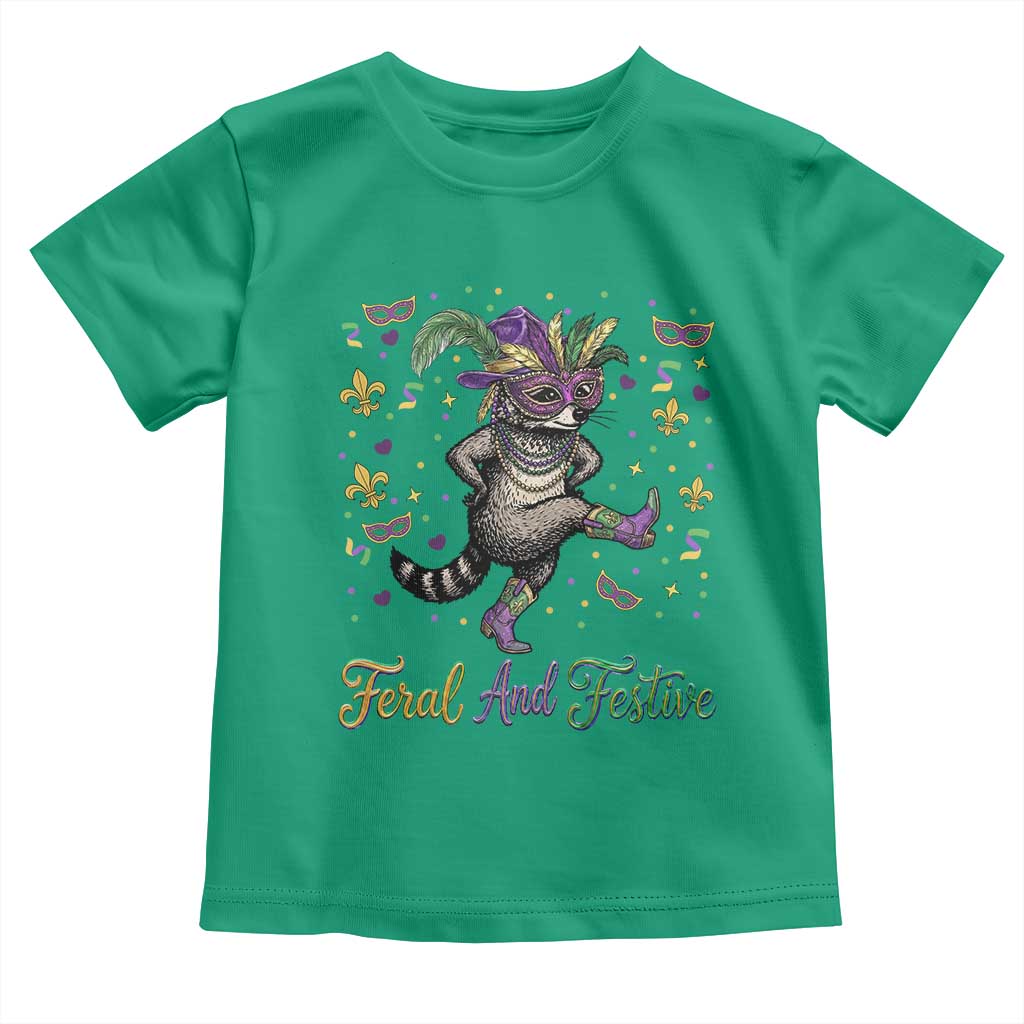 Mardi Gras Raccoon Toddler T Shirt Feral And Festive