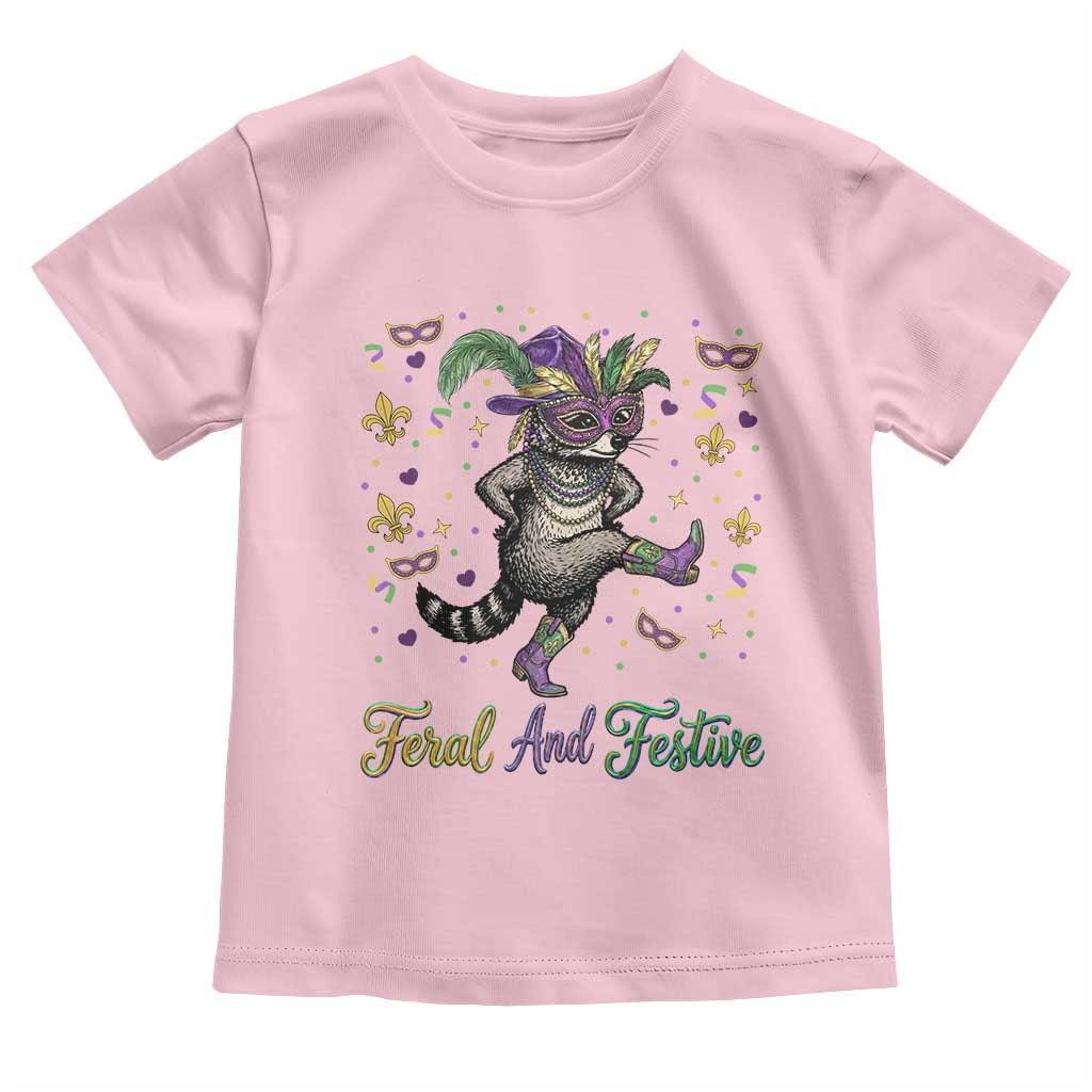 Mardi Gras Raccoon Toddler T Shirt Feral And Festive