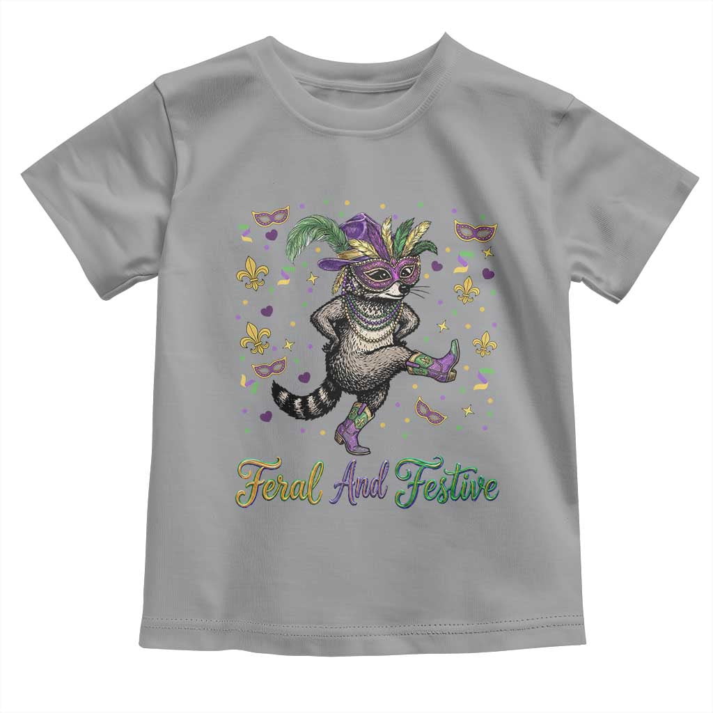Mardi Gras Raccoon Toddler T Shirt Feral And Festive
