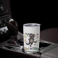 Mardi Gras Raccoon Tumbler Cup Feral And Festive