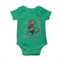 Mardi Gras Raccoon Baby Onesie Feral And Festive Trased Panda