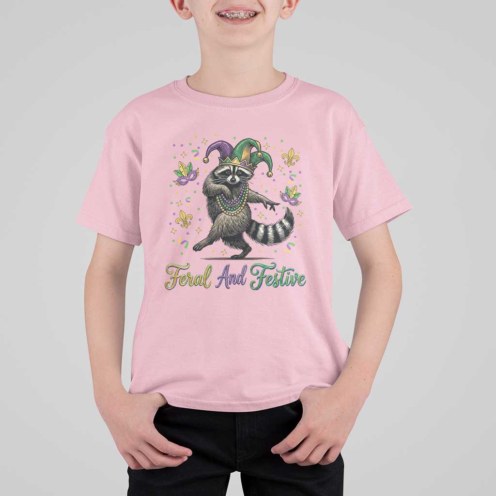 Mardi Gras Raccoon T Shirt For Kid Feral And Festive Trased Panda