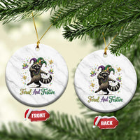 Mardi Gras Raccoon Ceramic Ornament Feral And Festive Trased Panda