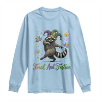 Mardi Gras Raccoon Long Sleeve Shirt Feral And Festive Trased Panda