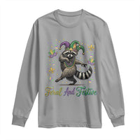 Mardi Gras Raccoon Long Sleeve Shirt Feral And Festive Trased Panda