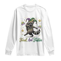 Mardi Gras Raccoon Long Sleeve Shirt Feral And Festive Trased Panda