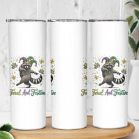 Mardi Gras Raccoon Skinny Tumbler Feral And Festive Trased Panda