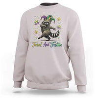 Mardi Gras Raccoon Sweatshirt Feral And Festive Trased Panda