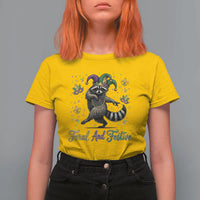 Mardi Gras Raccoon T Shirt For Women Feral And Festive Trased Panda