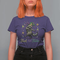 Mardi Gras Raccoon T Shirt For Women Feral And Festive Trased Panda