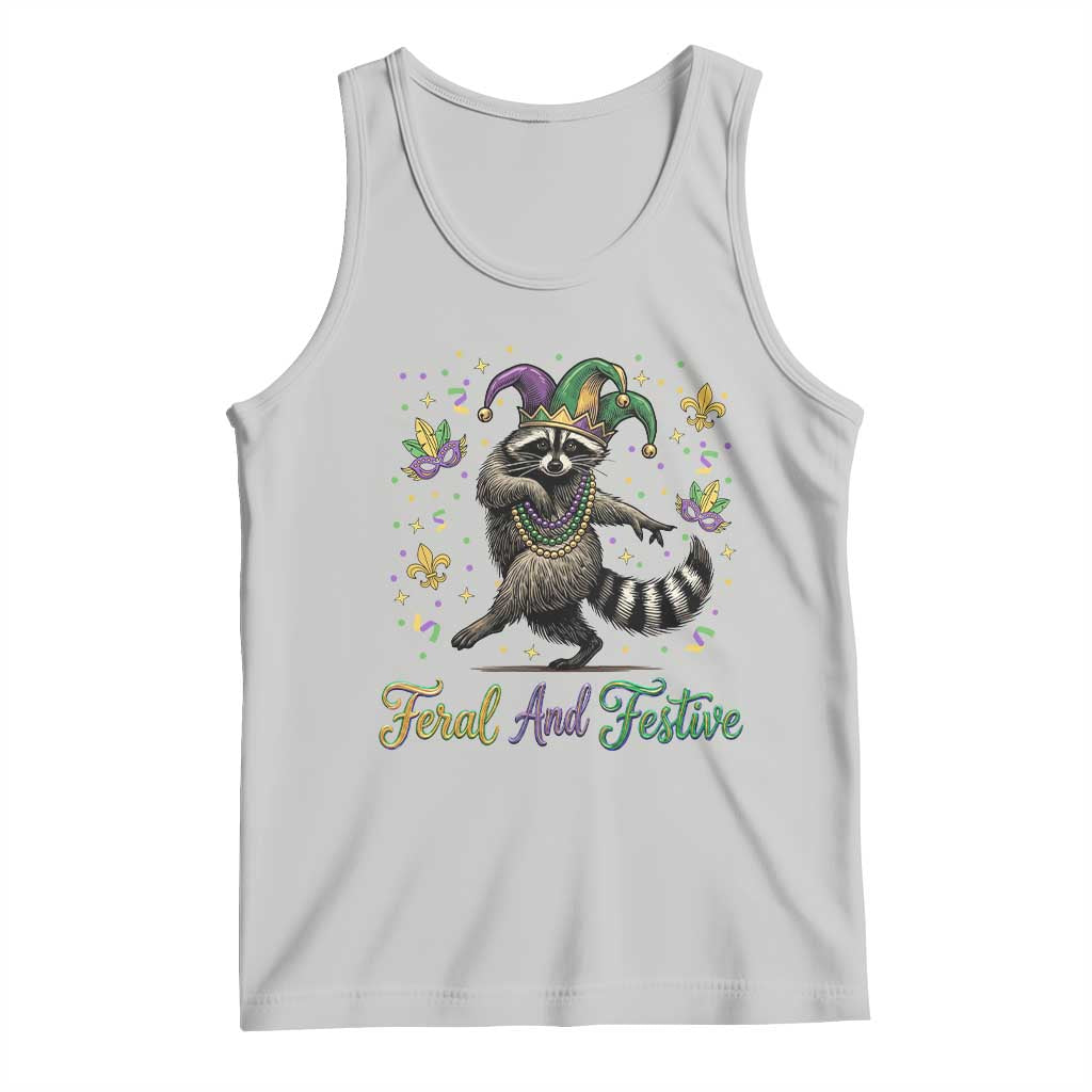 Mardi Gras Raccoon Tank Top Feral And Festive Trased Panda