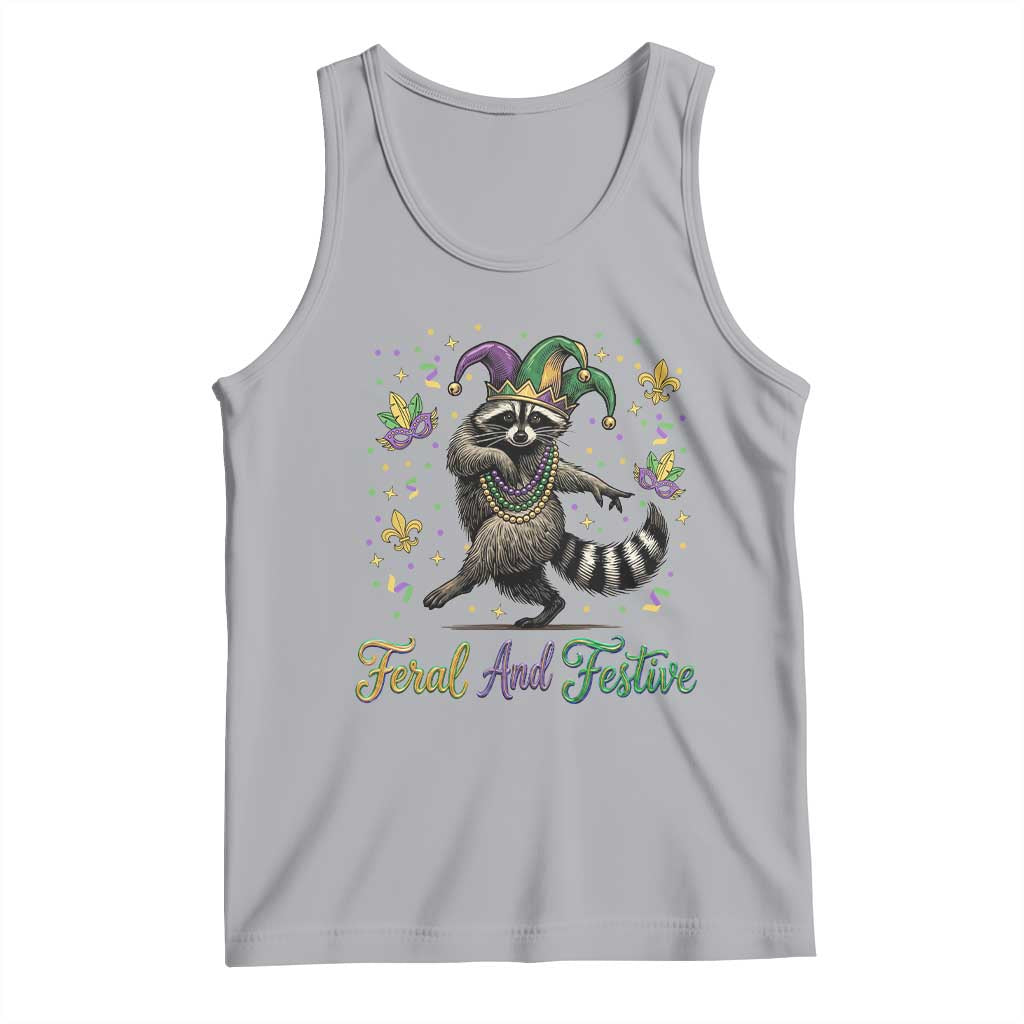 Mardi Gras Raccoon Tank Top Feral And Festive Trased Panda