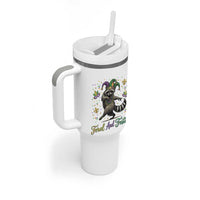 Mardi Gras Raccoon Tumbler With Handle Feral And Festive Trased Panda