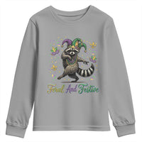 Mardi Gras Raccoon Youth Sweatshirt Feral And Festive Trased Panda