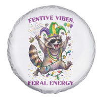 Mardi Gras Raccoon Spare Tire Cover Festive Vibes Feral Energy