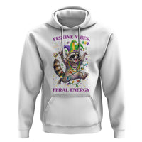 Mardi Gras Raccoon Hoodie Festive Vibes Feral Energy