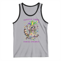 Mardi Gras Raccoon Tank Top Festive Vibes Feral Energy