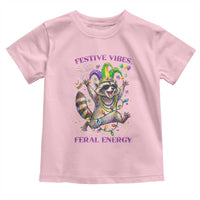 Mardi Gras Raccoon Toddler T Shirt Festive Vibes Feral Energy