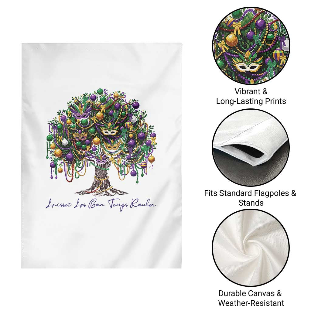 Mardi Gras Mask Tree Garden Flag Laissez Les Bon Temps Rouler