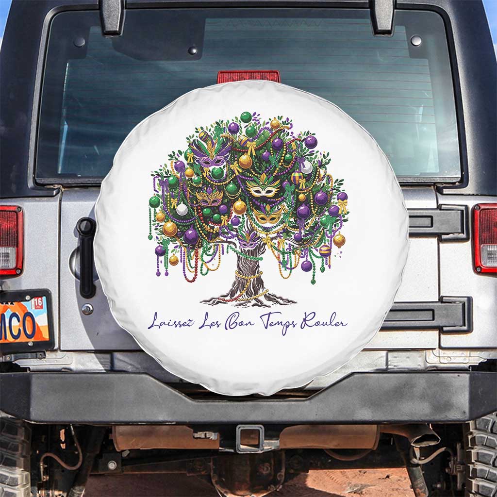 Mardi Gras Mask Tree Spare Tire Cover Laissez Les Bon Temps Rouler