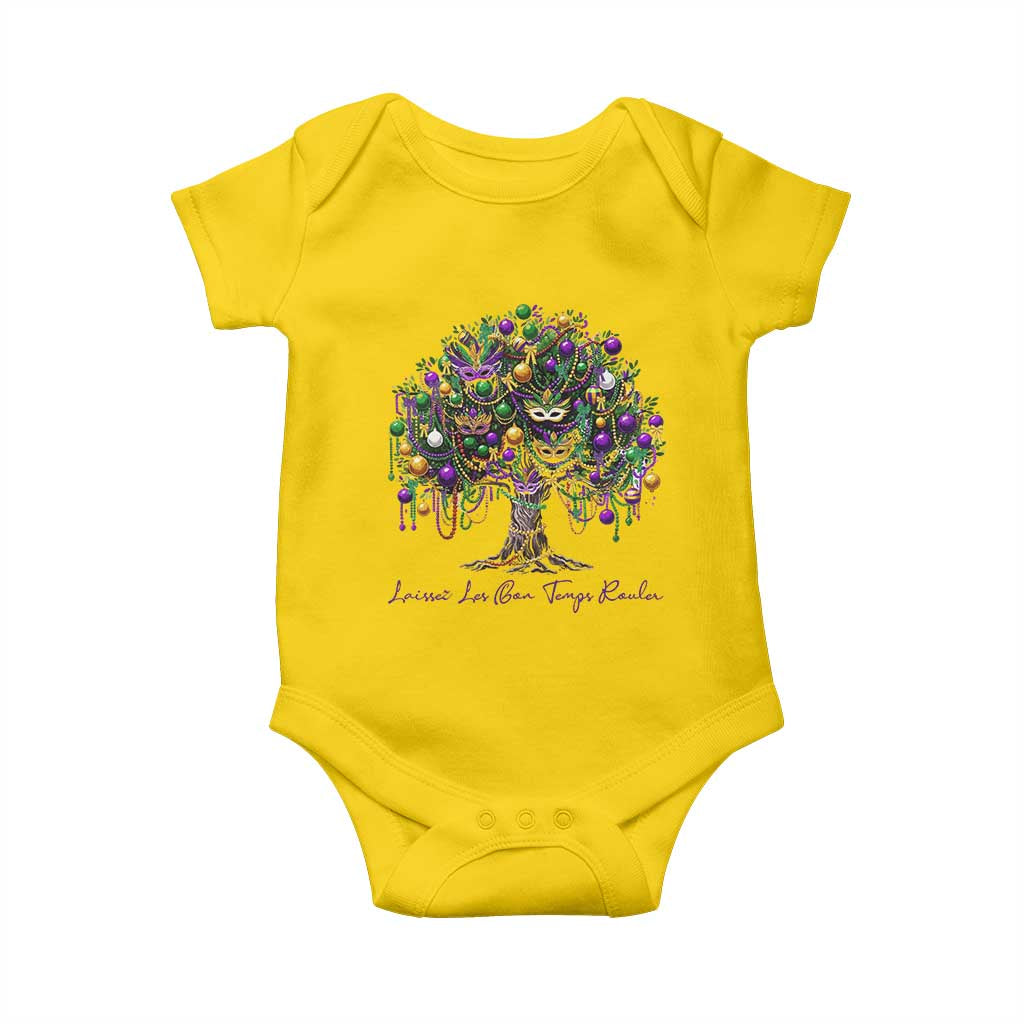 Mardi Gras Mask Tree Baby Onesie Laissez Les Bon Temps Rouler