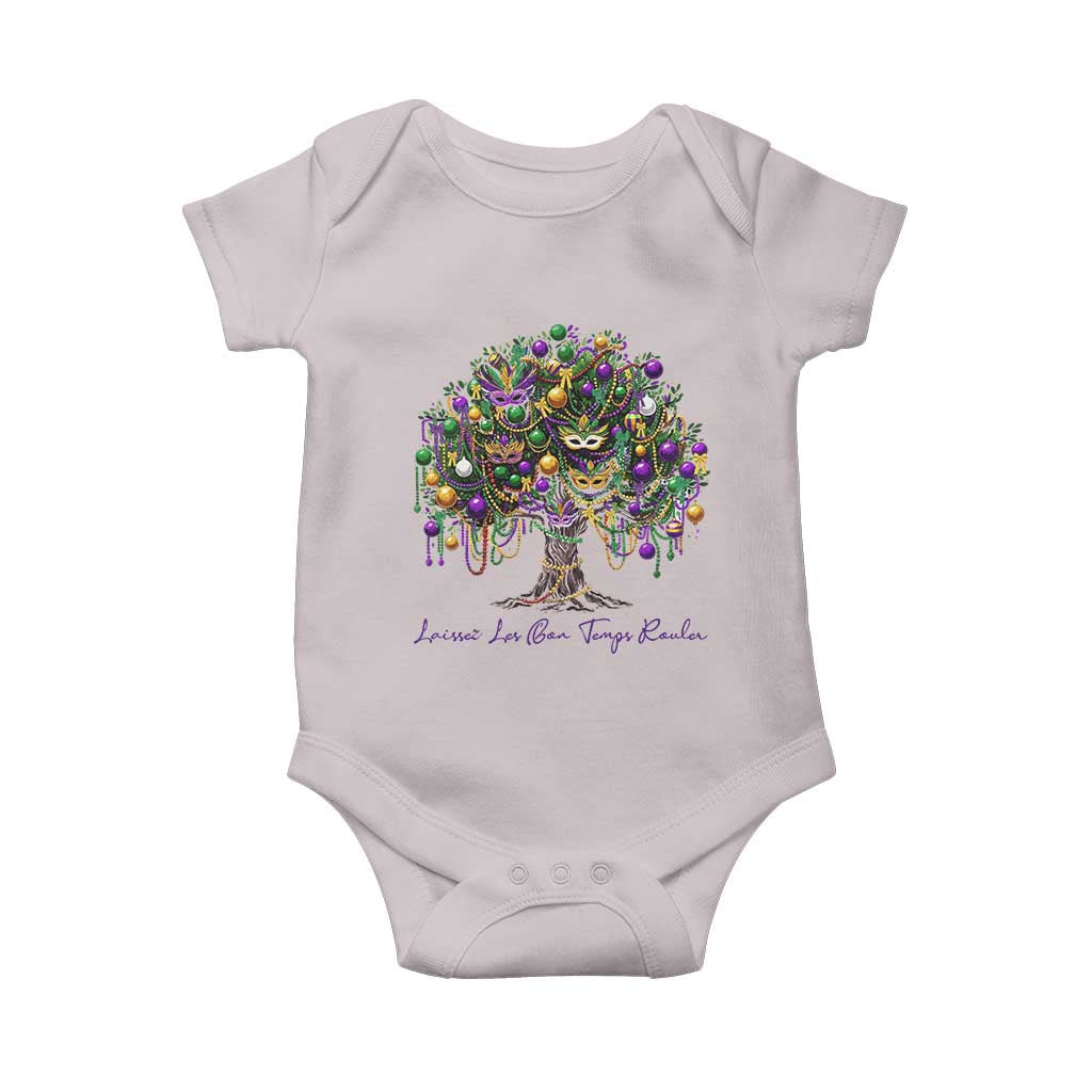 Mardi Gras Mask Tree Baby Onesie Laissez Les Bon Temps Rouler