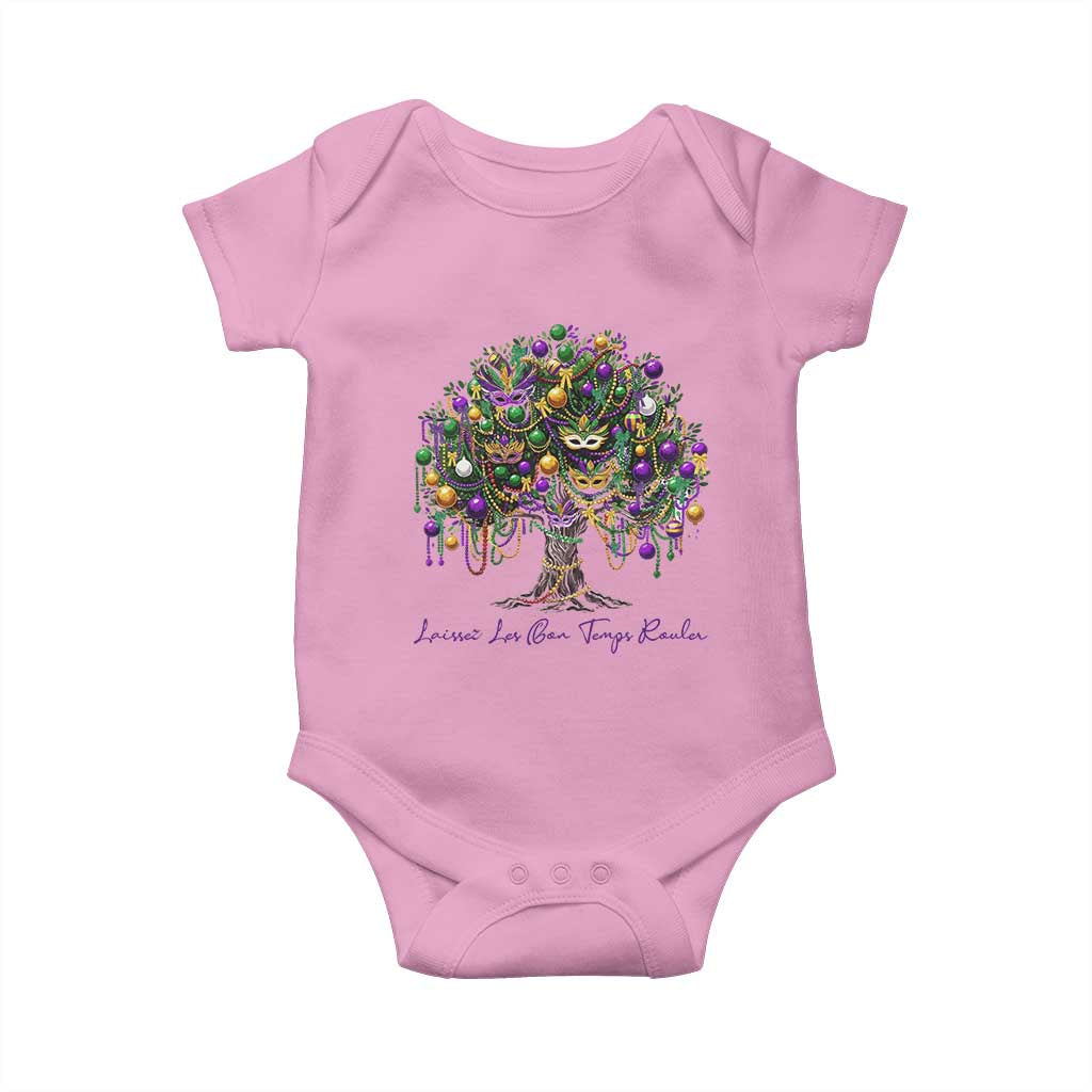 Mardi Gras Mask Tree Baby Onesie Laissez Les Bon Temps Rouler