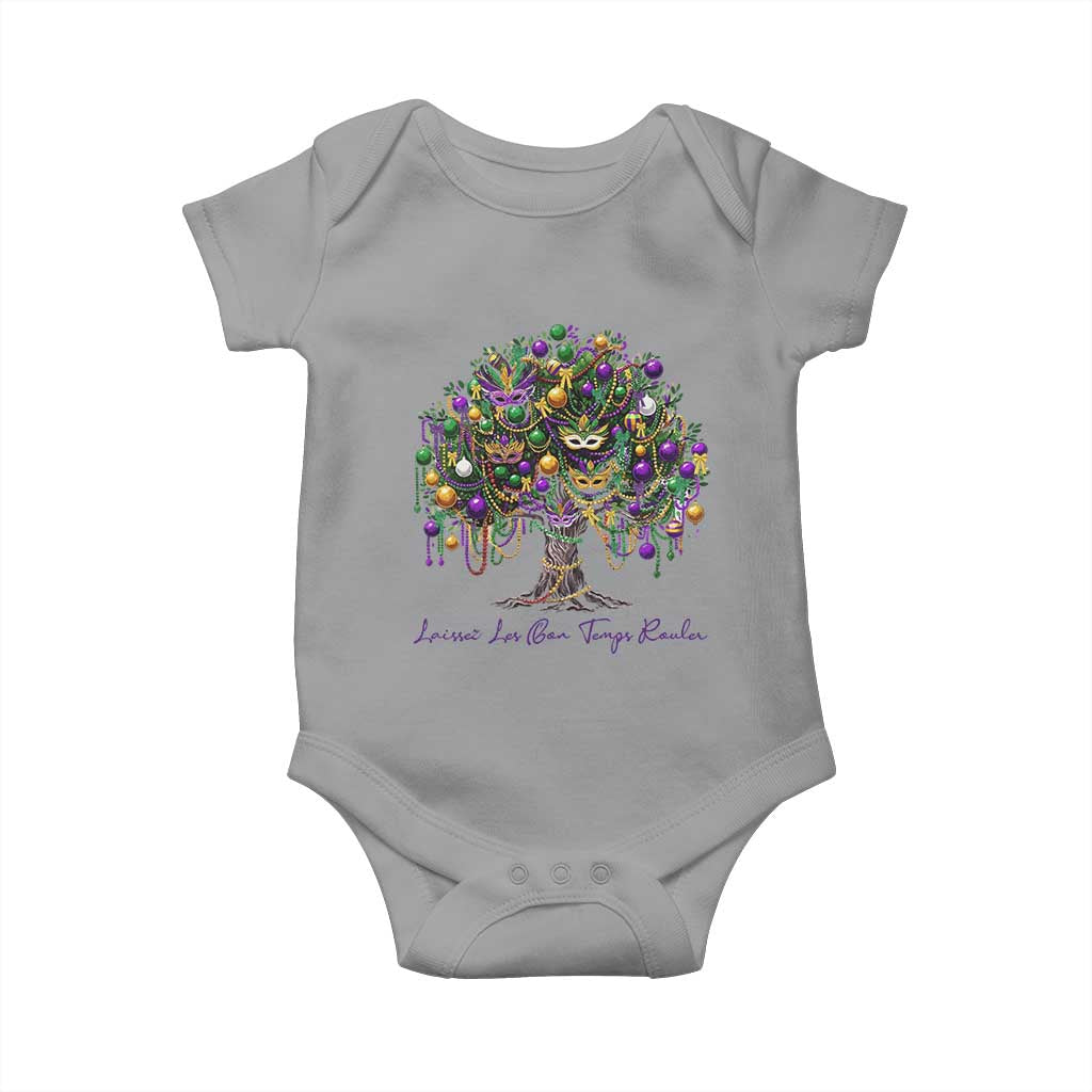 Mardi Gras Mask Tree Baby Onesie Laissez Les Bon Temps Rouler