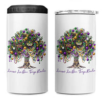 Mardi Gras Mask Tree 4 in 1 Can Cooler Tumbler Laissez Les Bon Temps Rouler