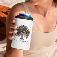 Mardi Gras Mask Tree 4 in 1 Can Cooler Tumbler Laissez Les Bon Temps Rouler