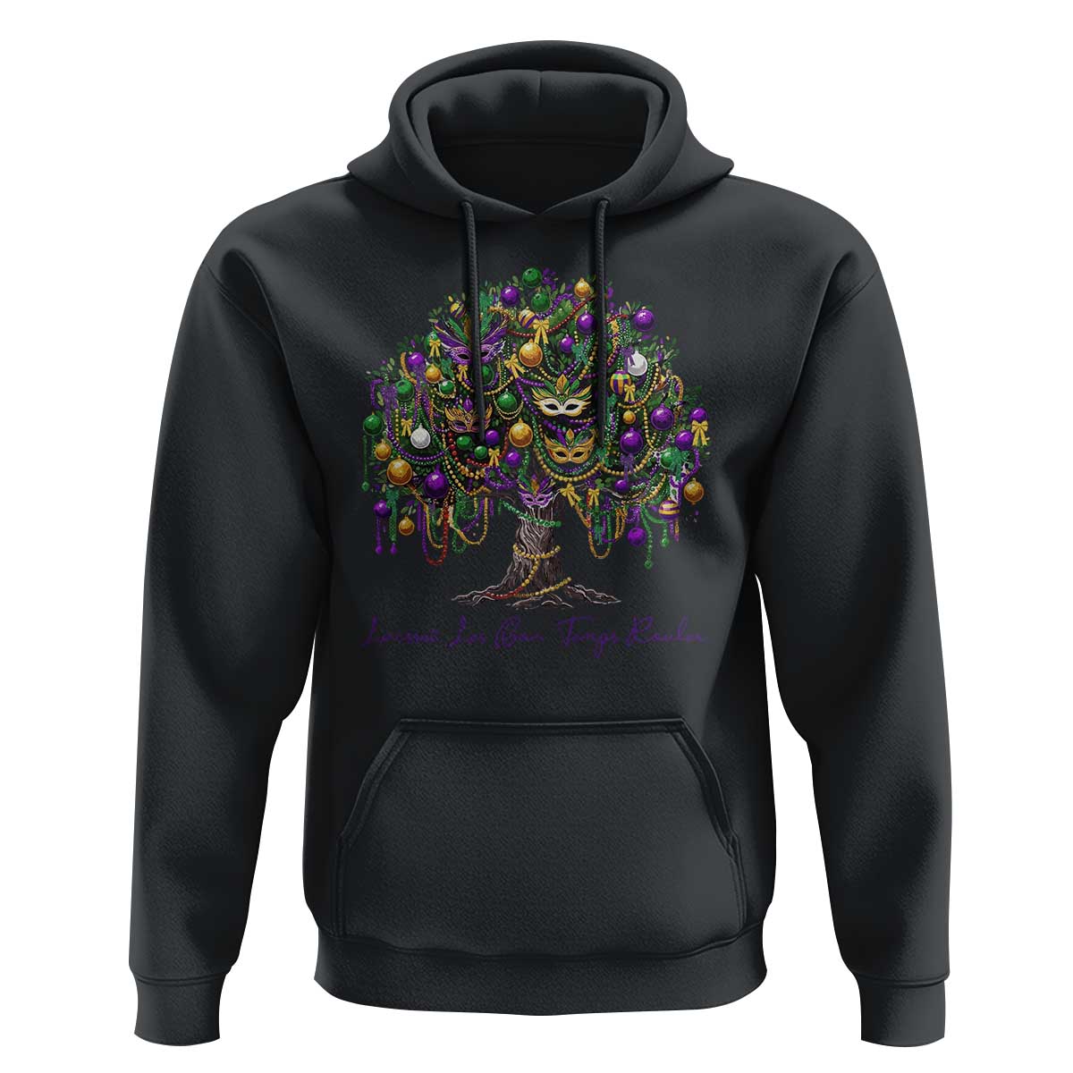 Mardi Gras Mask Tree Hoodie Laissez Les Bon Temps Rouler