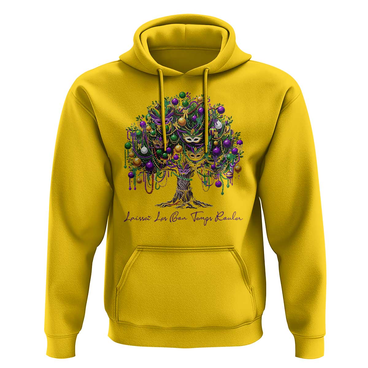 Mardi Gras Mask Tree Hoodie Laissez Les Bon Temps Rouler
