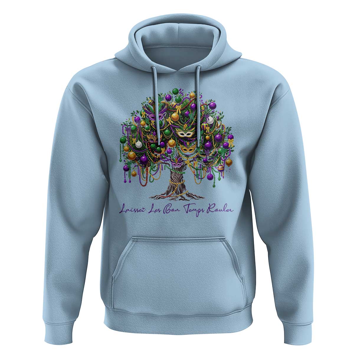 Mardi Gras Mask Tree Hoodie Laissez Les Bon Temps Rouler