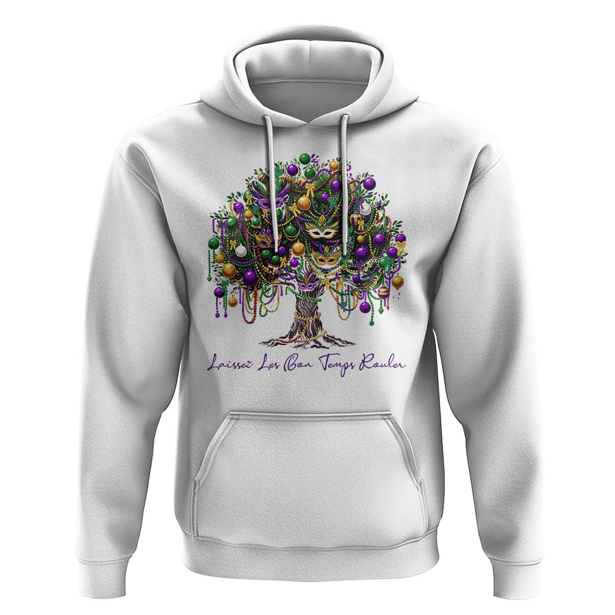 Mardi Gras Mask Tree Hoodie Laissez Les Bon Temps Rouler