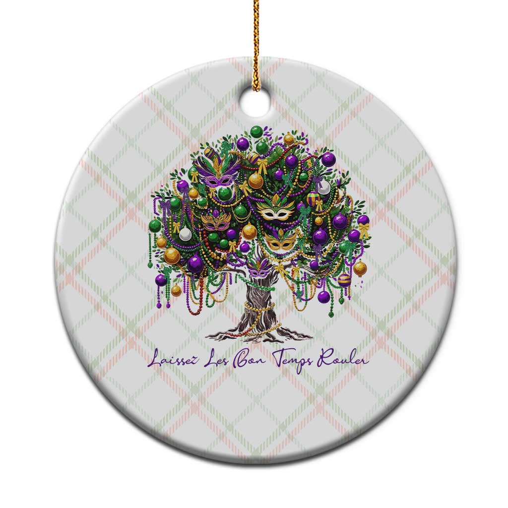 Mardi Gras Mask Tree Ceramic Ornament Laissez Les Bon Temps Rouler