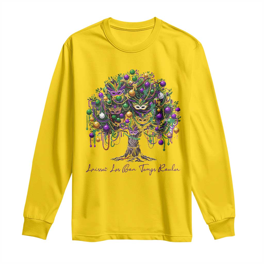 Mardi Gras Mask Tree Long Sleeve Shirt Laissez Les Bon Temps Rouler
