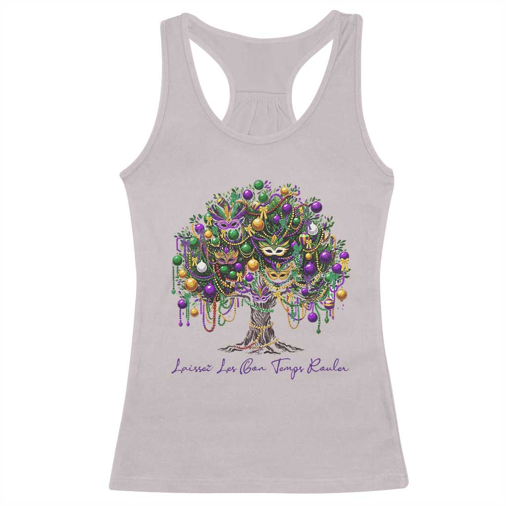 Mardi Gras Mask Tree Racerback Tank Top Laissez Les Bon Temps Rouler
