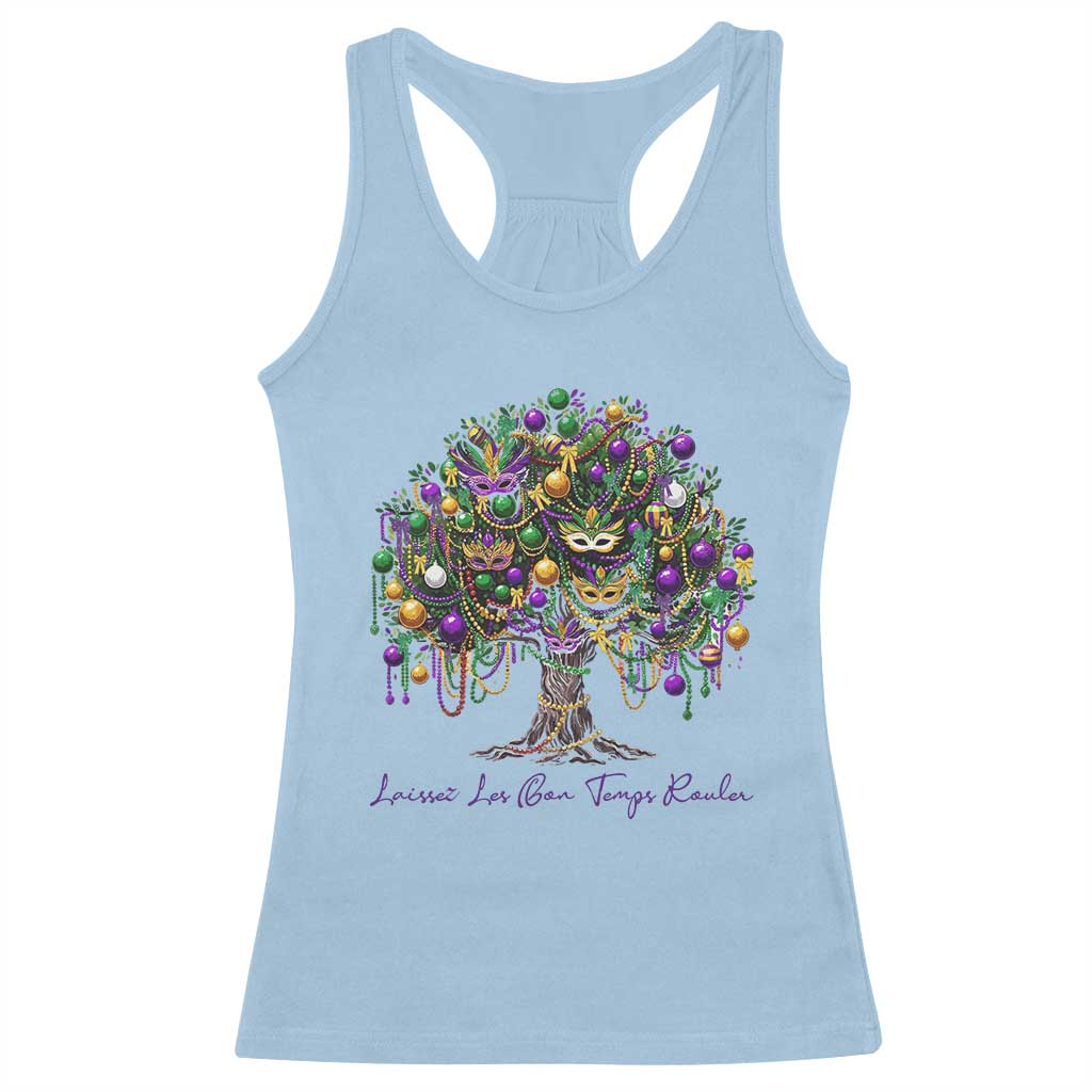 Mardi Gras Mask Tree Racerback Tank Top Laissez Les Bon Temps Rouler