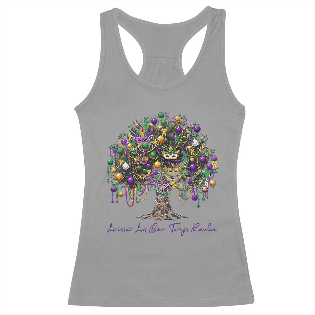 Mardi Gras Mask Tree Racerback Tank Top Laissez Les Bon Temps Rouler