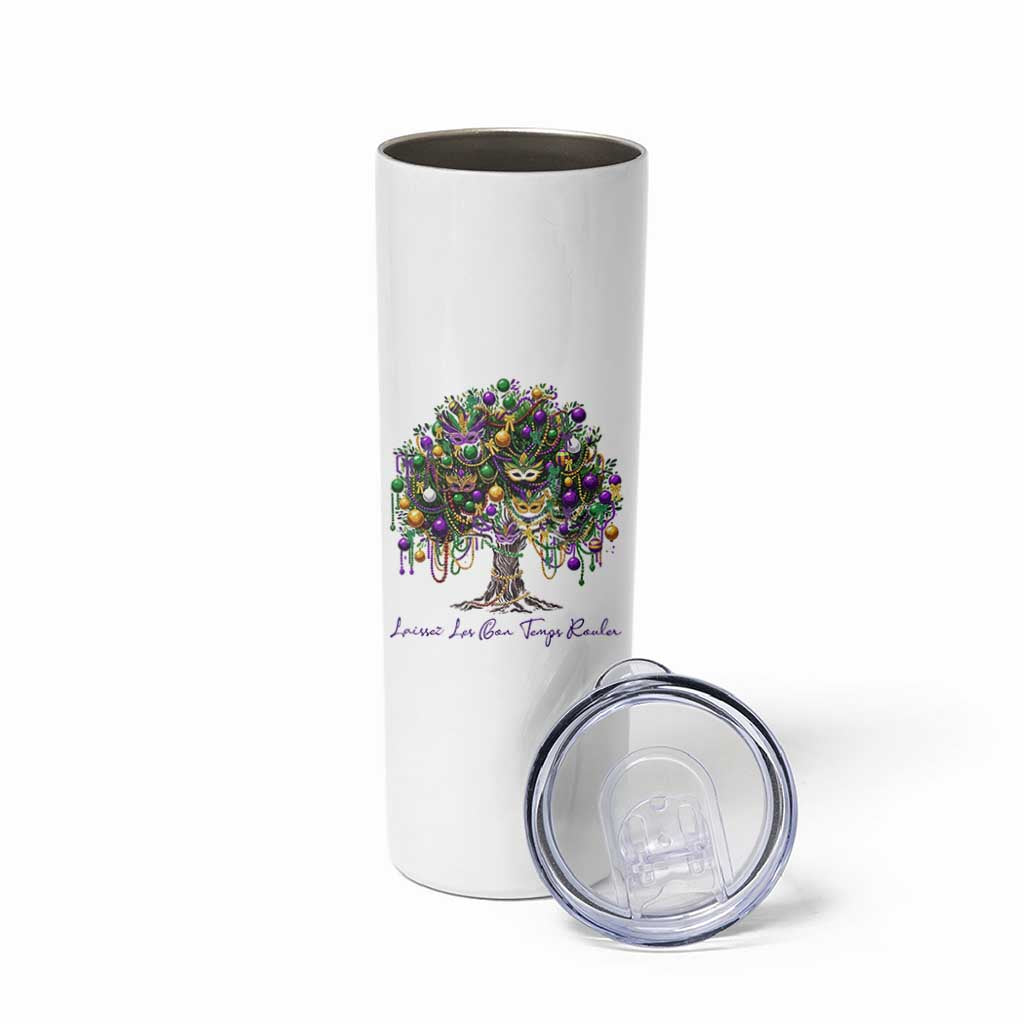 Mardi Gras Mask Tree Skinny Tumbler Laissez Les Bon Temps Rouler